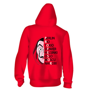 La Casa De Papel Cosplay Dali Sudadera con Capucha y Cremallera para Adultos Unisex